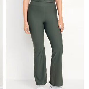 Old Navy Extra High-Waisted PowerSoft Flare Leggings Dark Ivy Size Large Tall